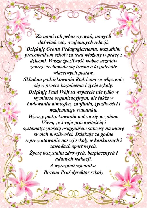Podziękowanie
